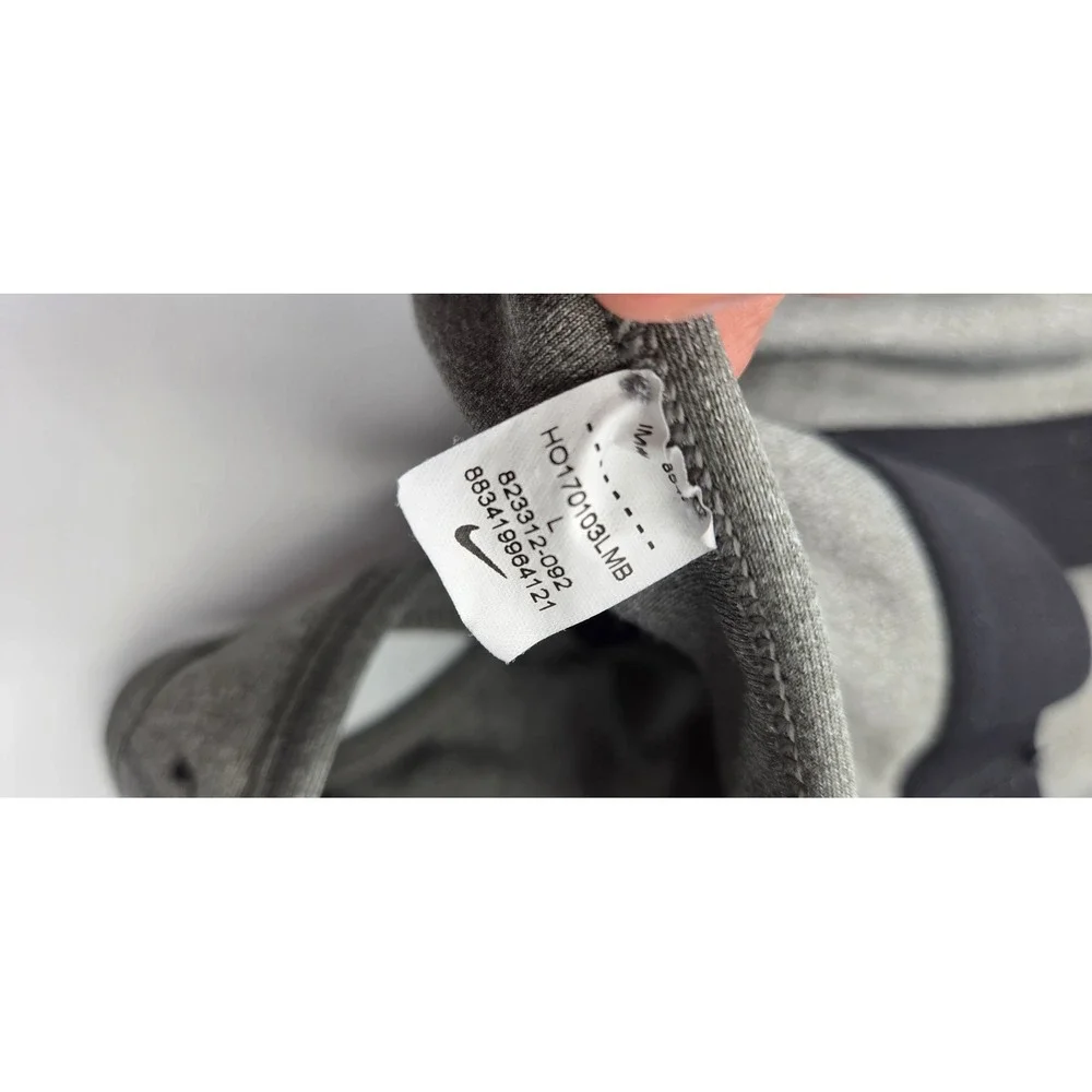 Nike Pro Classic Women Sports Bra L Gray Dri-FIT Compression Racerback